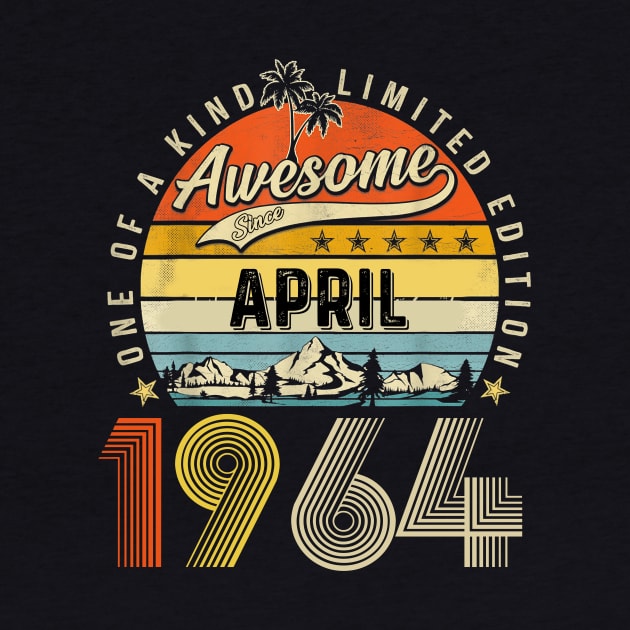 Awesome Since April 1964 Vintage 59th Birthday by Mhoon 